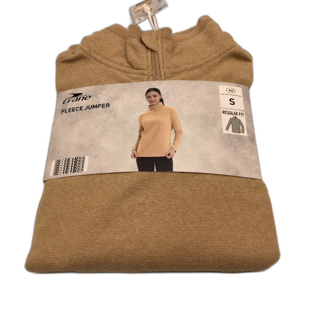 Crane Performance 2 Pack Regular Fit Pink & Tan Fleece Jumpers Ladies Size S NEW