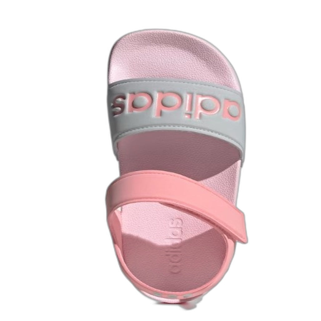 Adidas Pink Silver Adilette Cloudfoam Sandals FY8849 KIDS Size US 5 EU 37 NEW