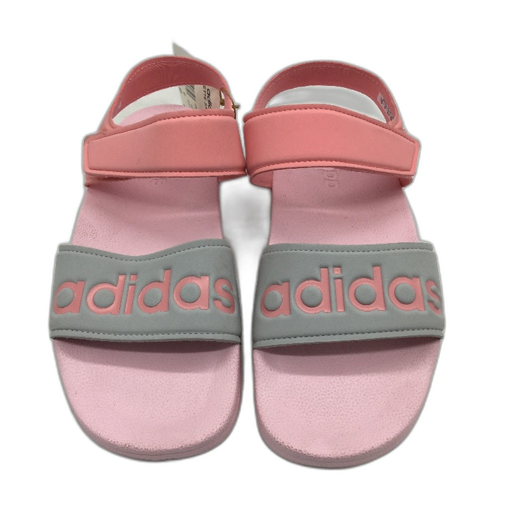 Adidas Pink Silver Adilette Cloudfoam Sandals FY8849 KIDS Size US 5 EU 37 NEW