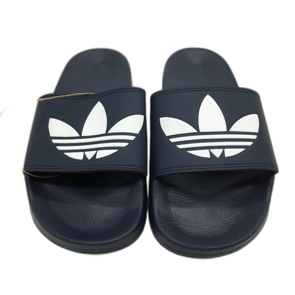 Adidas Navy Adilette Lite White Logo Slides FU8299 Mens Size US 9 EU 43 NEW