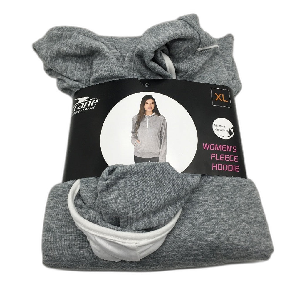 Crane Charcoal Grey Moisture Regulating Fleece Hoodie Jumper Ladies Size XL NEW