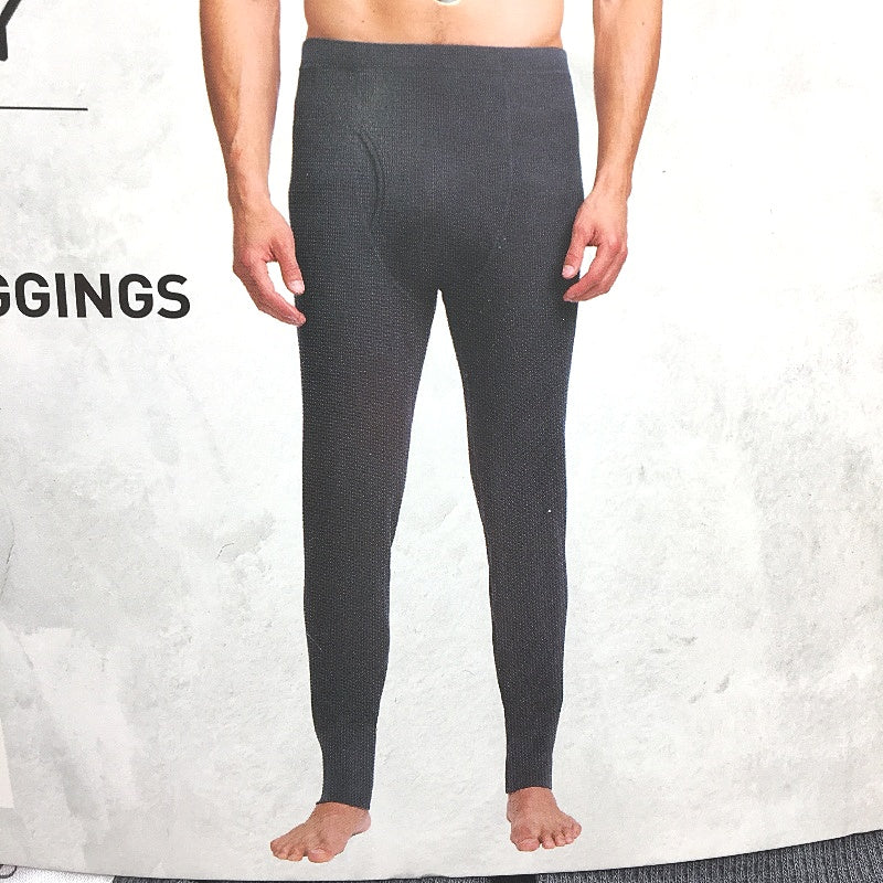 Westbay Grey Waffle Slim Fit Cotton Blend Thermal Leggings Mens Size XL NEW