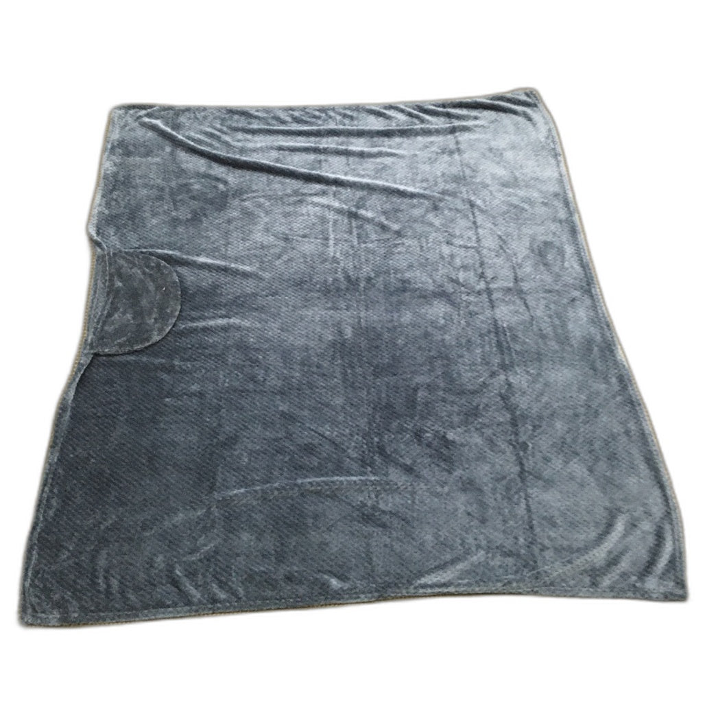 Kirkton House Super Soft Textured Navy Blue Adult Hooded Wrap Blanket NEW