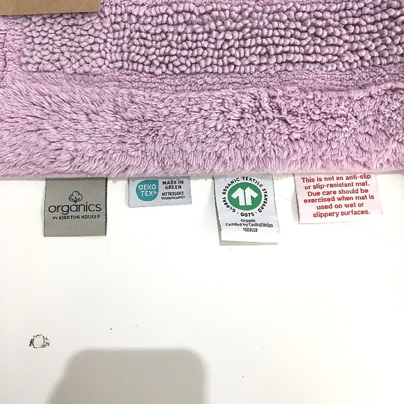 Organics By Kirkton House Cotton Light Purple Lilac Bath Runner Mat 50x140cm NEW