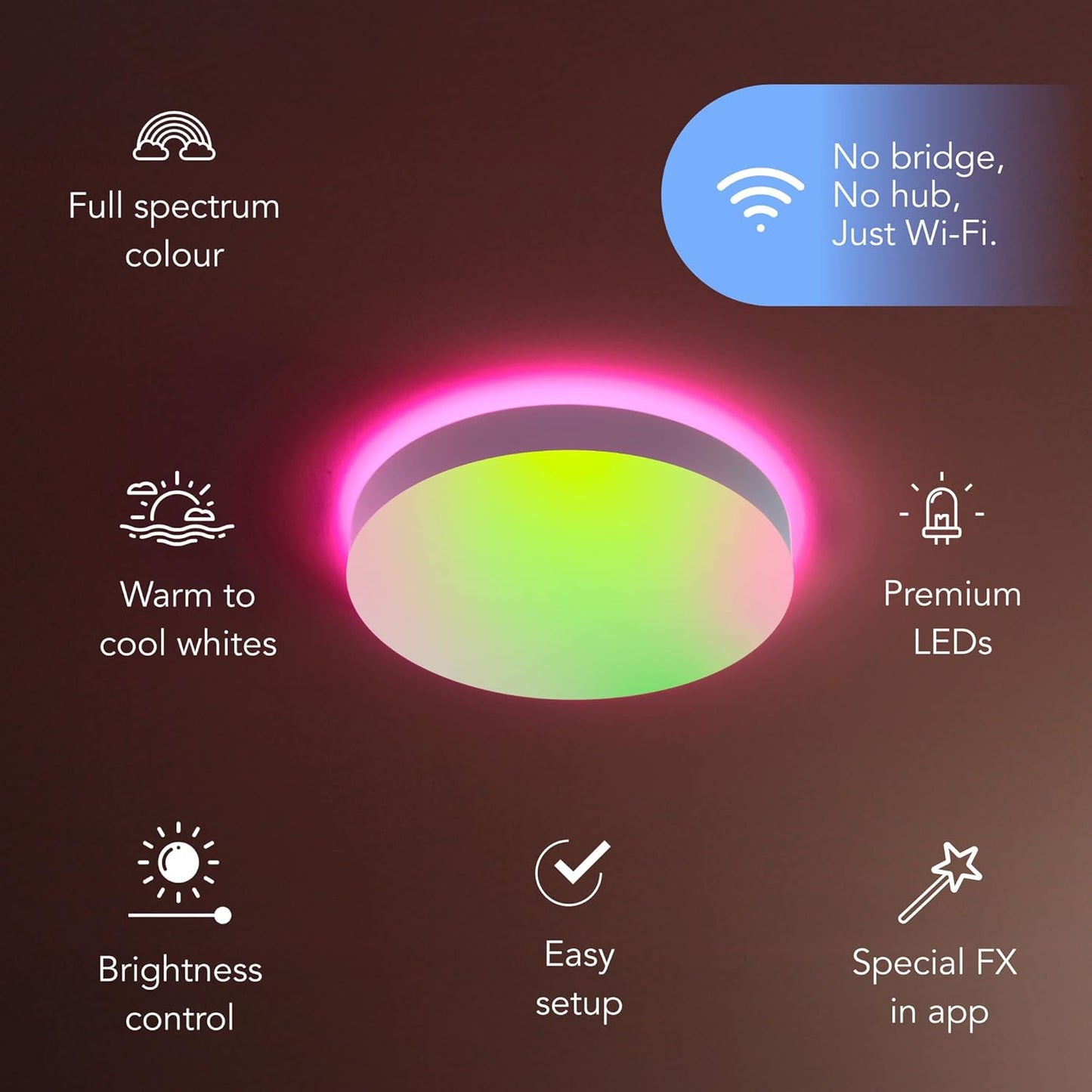 LIFX SuperColour Smart LED Surface Mount Ceiling Light 38cm 2850lm NEW