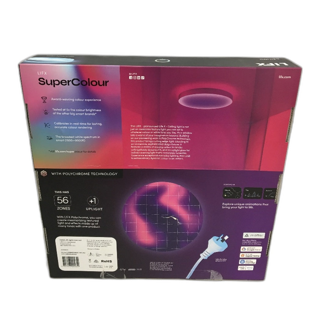 LIFX SuperColour Smart LED Surface Mount Ceiling Light 38cm 2850lm NEW