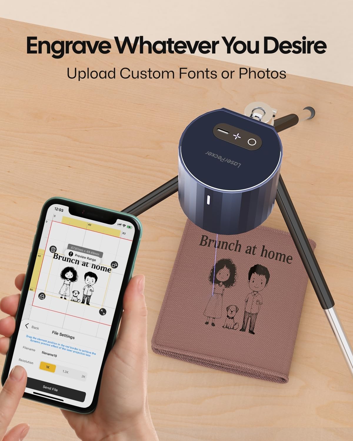 LaserPecker L1 Pro Laser Engraver Mini Portable Engraving Machine NEW