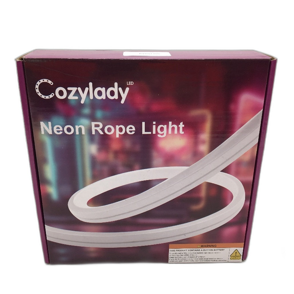 Cozylady White Neon LED Rope Light 5m Flexible With Power Supply And Dimmer NEW