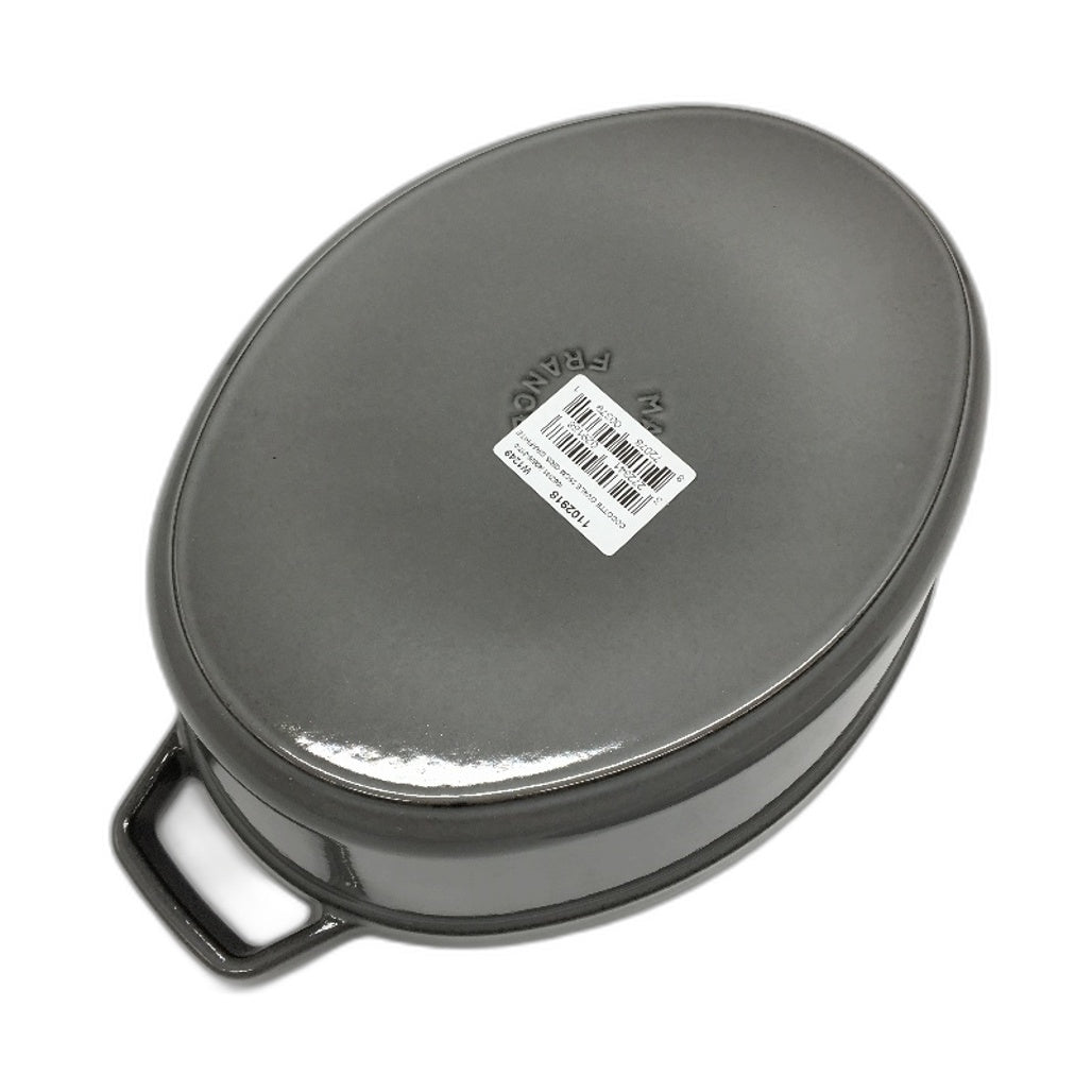 Staub en France Cast Iron Cocotte Oval Roaster 29 cm 4.25 L Graphite Grey