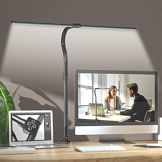 Double Head LED Desk Lamp 24W Reading Lights 5 Color Modes NEW