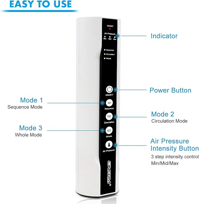 Cincom CM-020A 3 Mode Air Compression Therapy Calf to Foot Leg Massager NEW