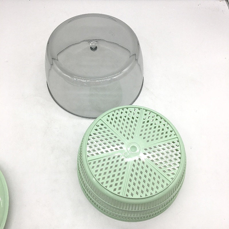 4L Green Manual Hand Crank Salad Spinner Air Dry Vegetable and Fruit Dryer NEW