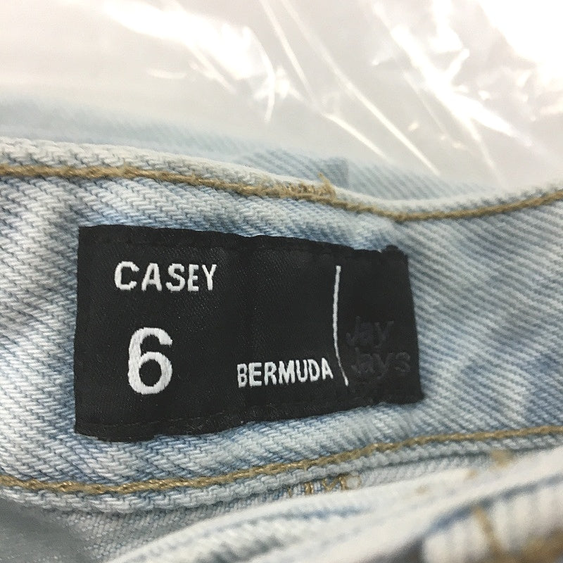 Jay Jays Casey Bermuda Bleached Blue Ripped Denim Shorts Ladies Size AU 6 NEW