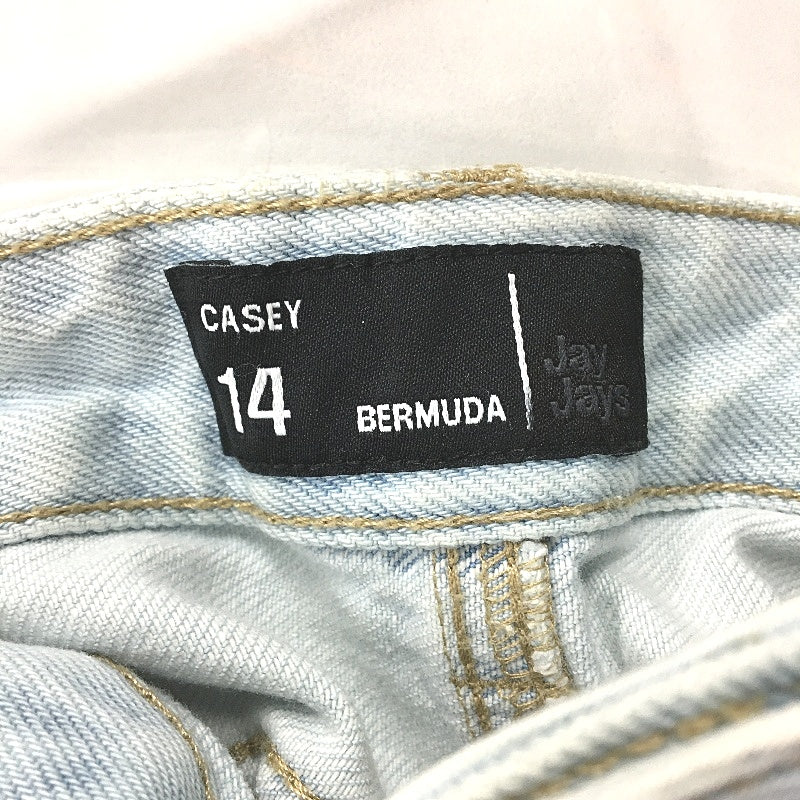 Jay Jays Casey Bermuda Bleached Blue Ripped Denim Shorts Ladies Size AU 14 NEW