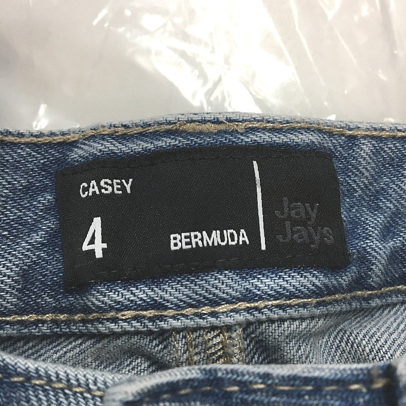 Jay Jays Casey Bermuda Mid Wash Blue Ripped Denim Shorts Ladies Size AU 4 NEW