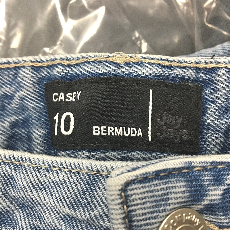 Jay Jays Casey Bermuda Mid Wash Blue Ripped Denim Shorts Ladies Size AU 10 NEW