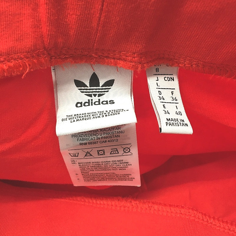Adidas Originals Adicolor 3 Stripes Red Cotton Tights Ladies Size UK 8 NEW