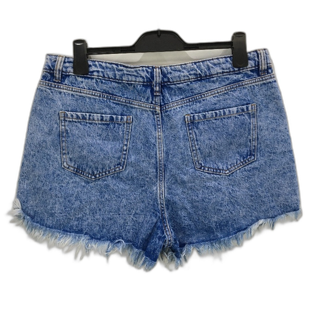 Jay Jays Riley High Rise Cheeky Ripped Bright Blue Shorts Ladies Size AU 16 NEW