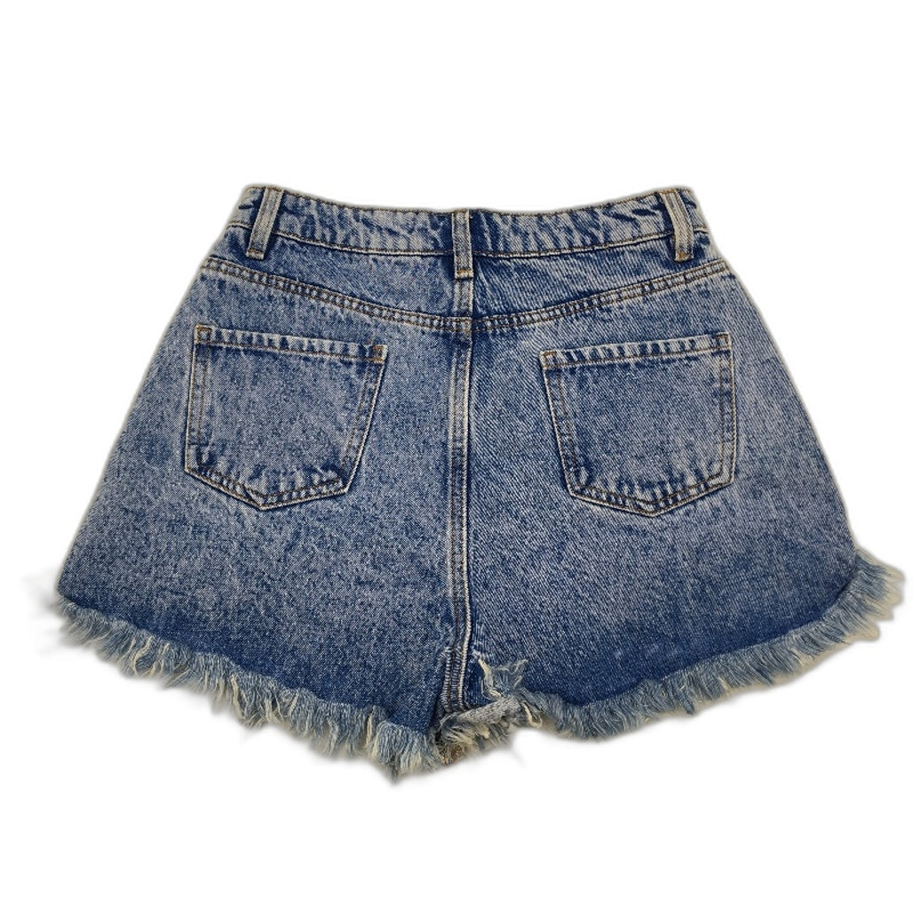 Jay Jays Riley High Rise Cheeky Ripped Bright Blue Shorts Ladies Size AU 8 NEW