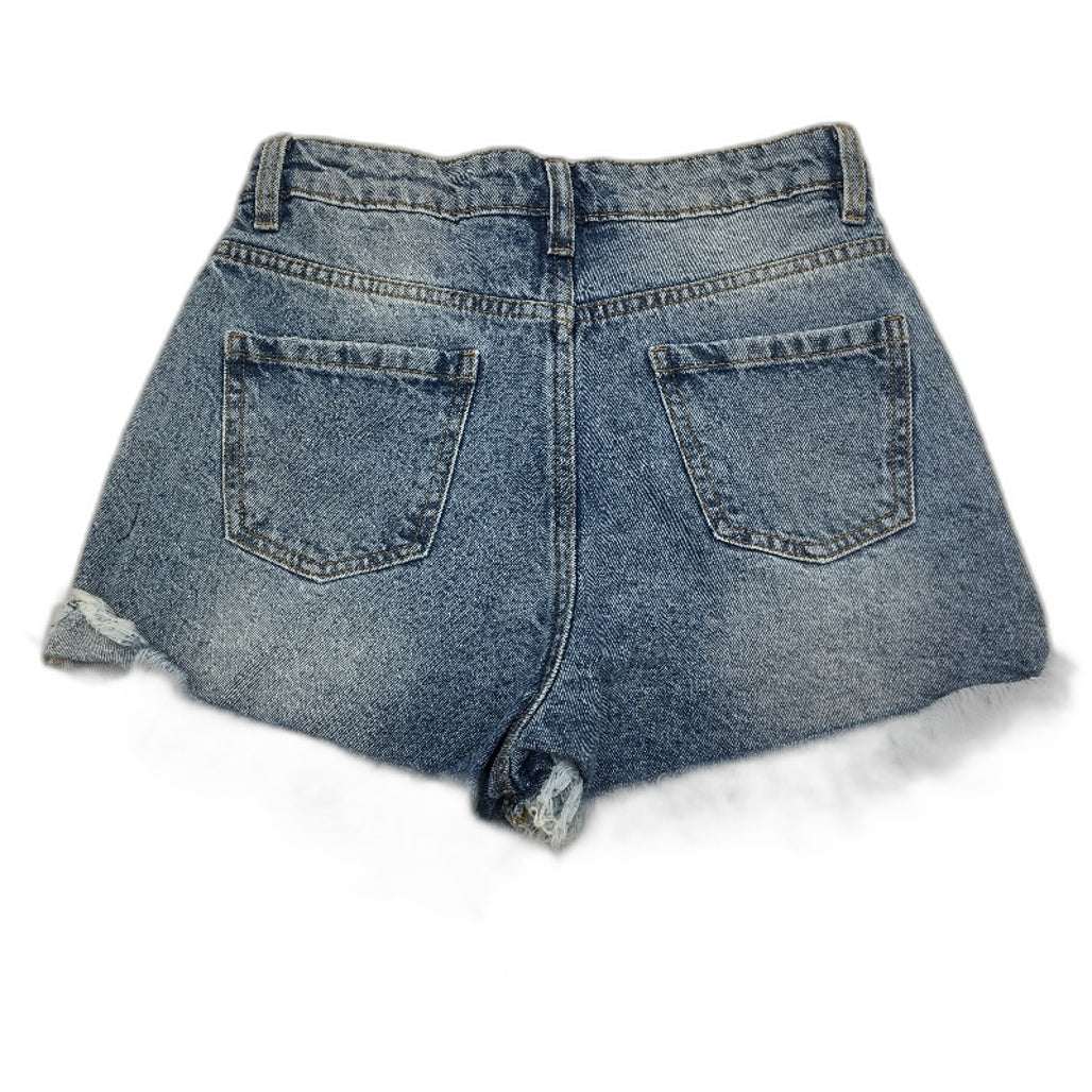 Jay Jays Riley High Rise Cheeky Ripped Mid Indigo Shorts Ladies Size AU 8 NEW