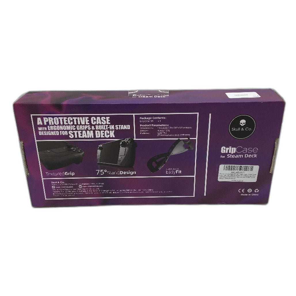 Skull & Co Grip Case For Steam Deck Soft Protective Cover Non Slip Black NEW