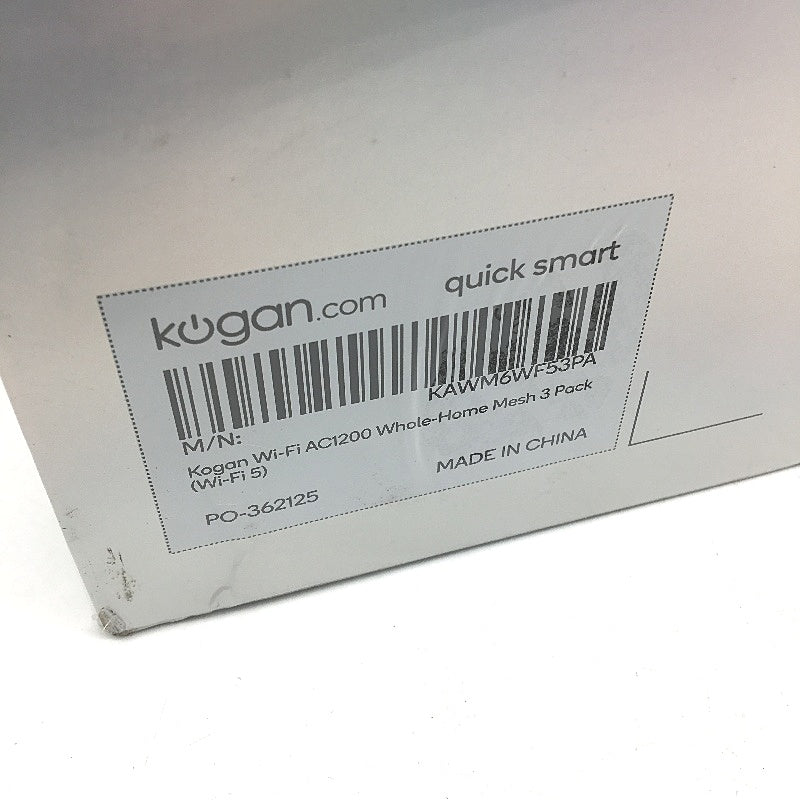 Kogan WiFi AC1200 Whole Home Mesh Node 3 Pack WiFi 5 Ethernet Wall Mount NEW
