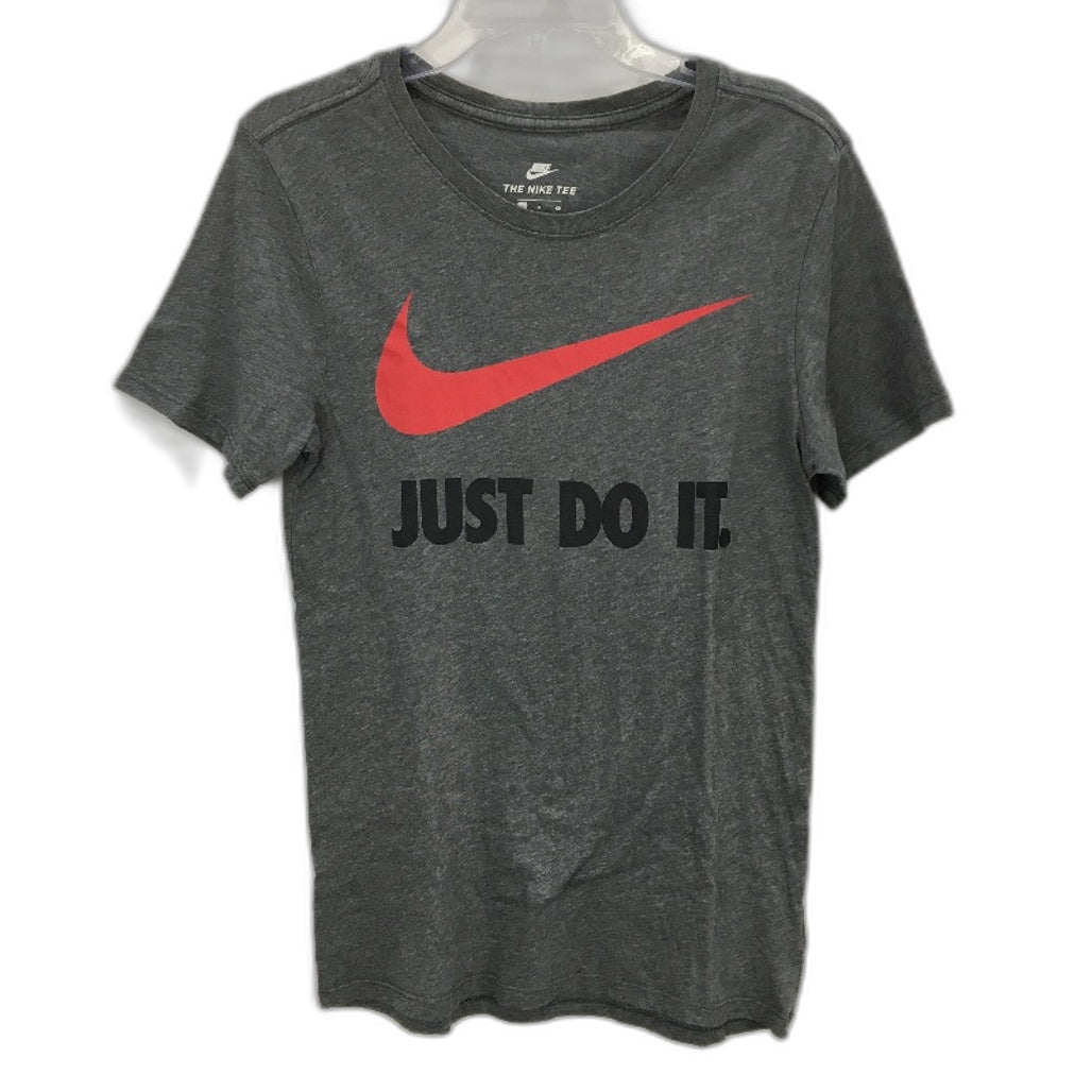 Nike The Nike Tee Grey Short Sleeve Cotton T Shirt Athletic Cut Mens Size S