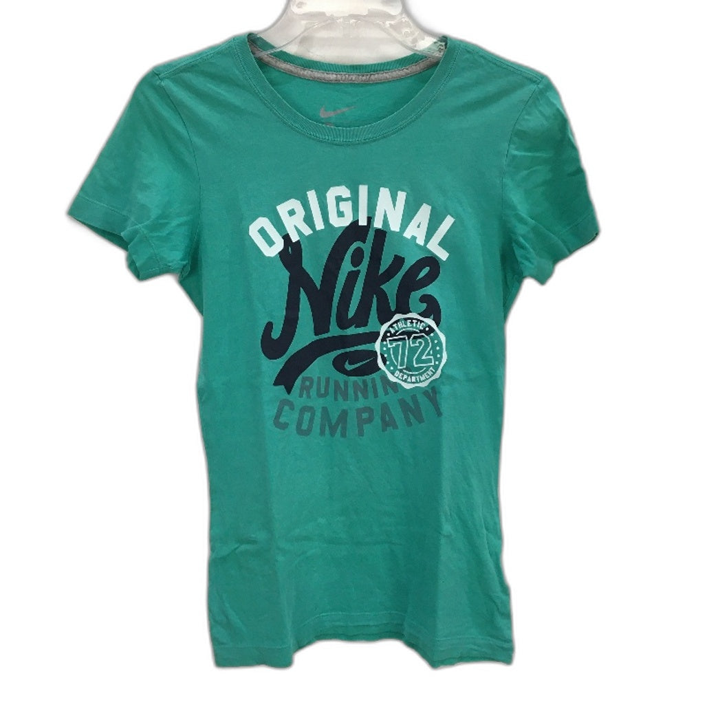 Nike Original Turquoise 100% Cotton Slim Fit Short Sleeve T Shirt Womens Size S