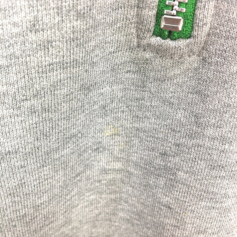 Nike Green & Grey Terry Lined Cotton Half Zip Hooded Jumper Hoodie Women Size XL