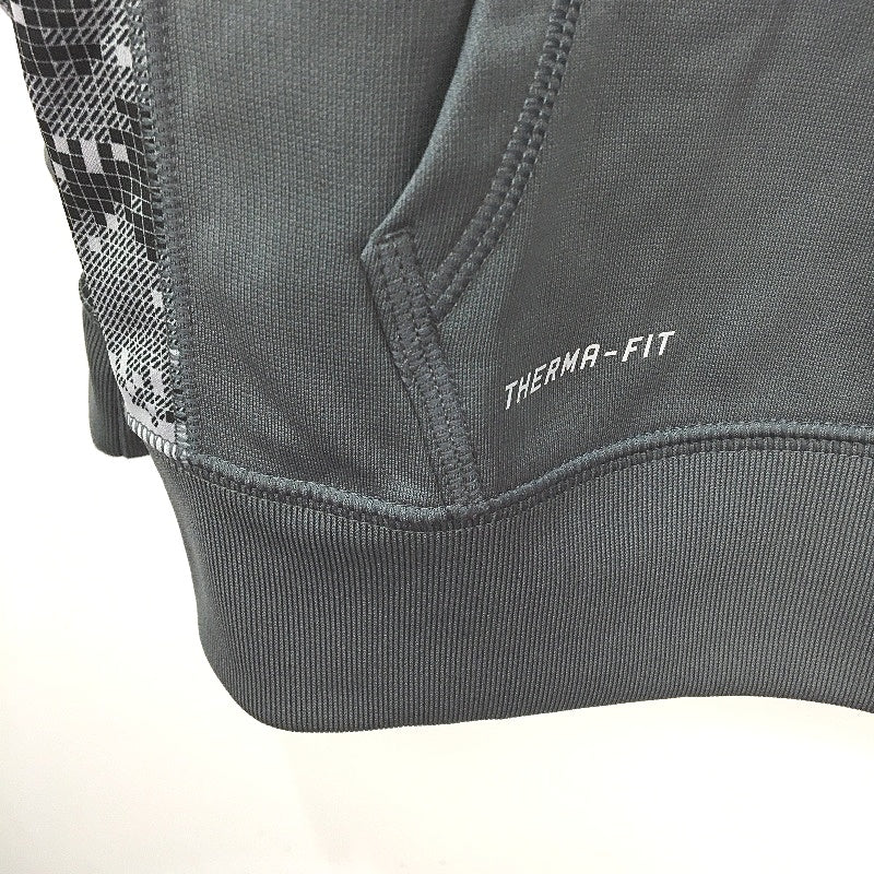 Nike Therma Fit Grey Fleece Lined Hoodie Hooded Jumper With Pocket Womens Size L