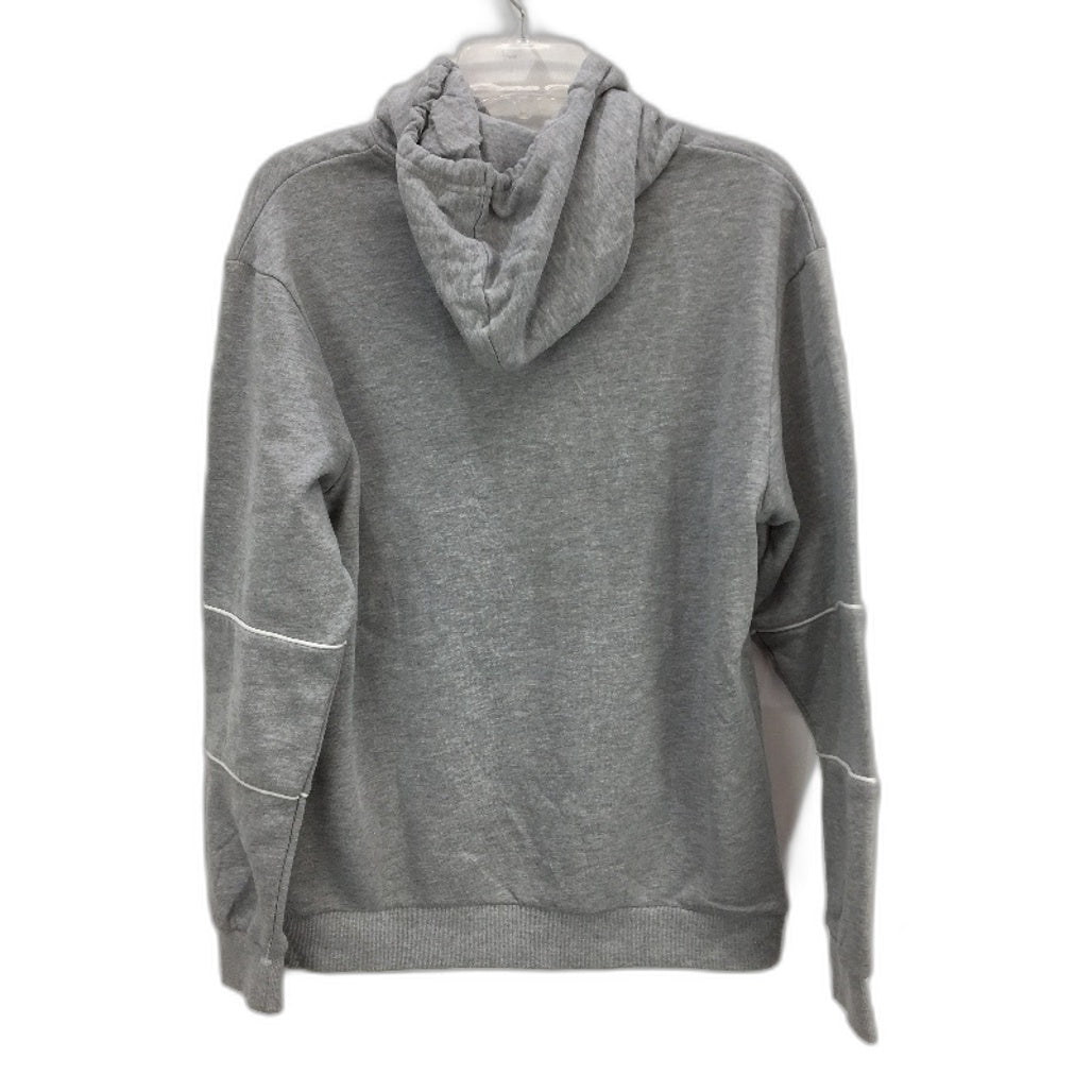 FILA Grey Fleece Lined Hooded Jumper Hoodie With Front Pockets Unisex Size S