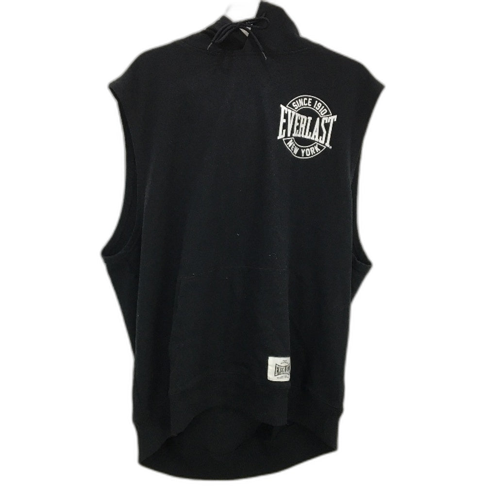Everlast Black Hooded Tank Top Sleeveless Hoodie With Front Pocket Mens Size 3XL