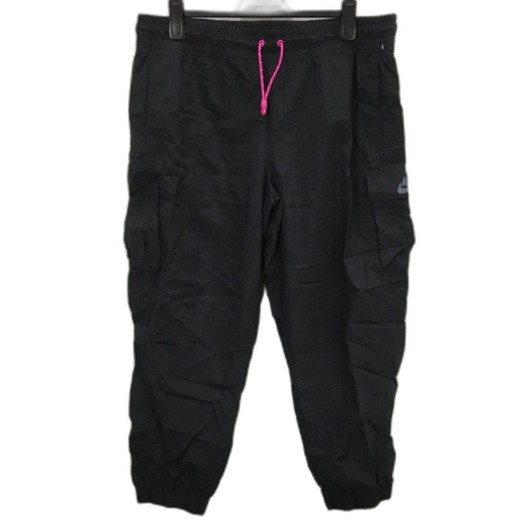 Nike Black Mesh Lined Casual Lightweight Cargo Pants Side Pockets Womens Size XL