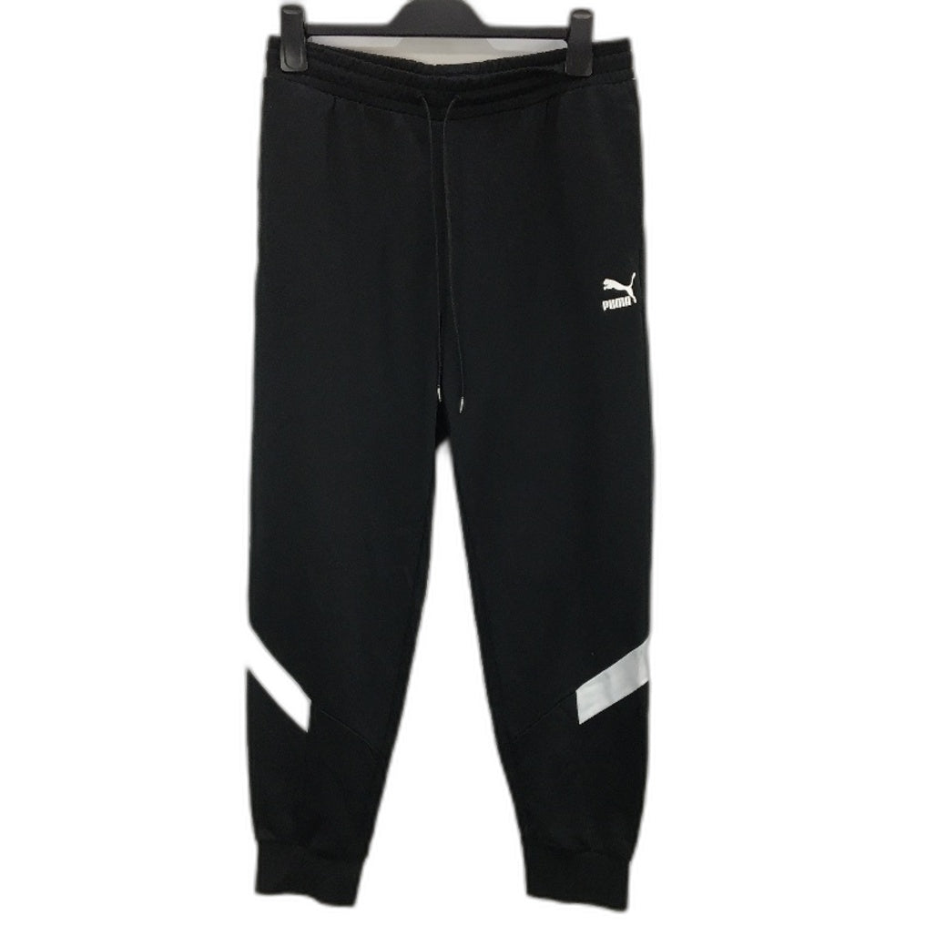 Puma B&W Terry Lined Drawstring Tracksuit Pants Sweatpants Joggers Mens Size L