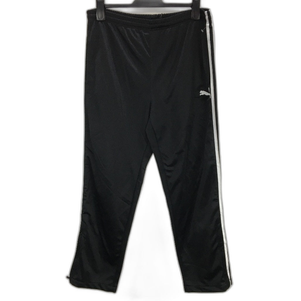 Puma B&W Fleece Lined Drawstring Sweatpants Joggers With Leg Zip Mens Size M