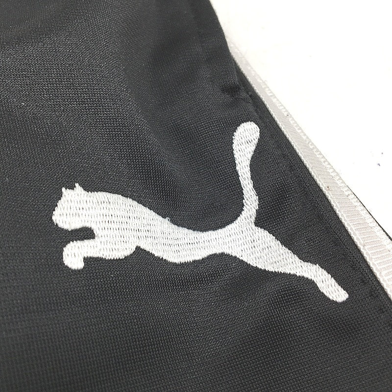 Puma B&W Fleece Lined Drawstring Sweatpants Joggers With Leg Zip Mens Size M