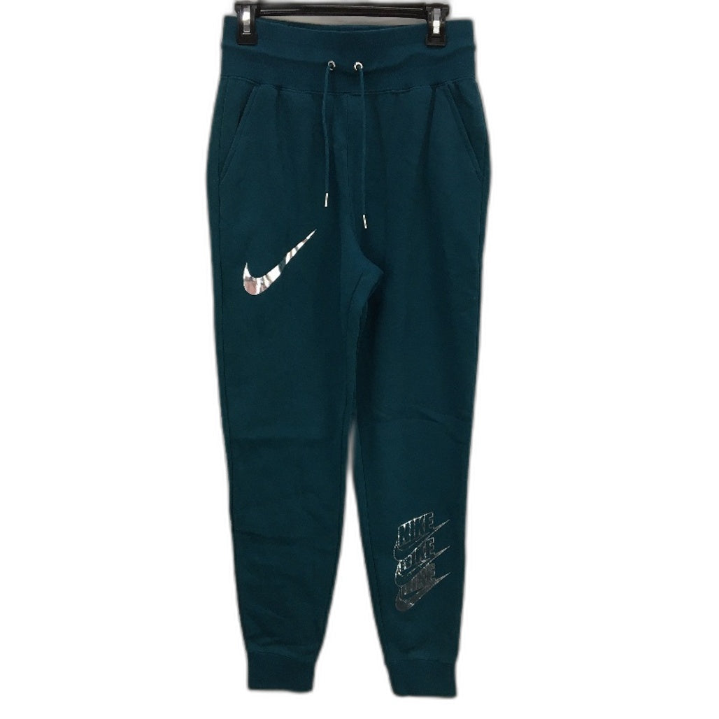 Nike Teal Tracksuit Pants Sweatpants Wide Elastic Waistband Womens Size S