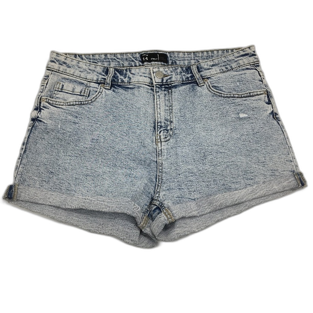 Jay Jays Trixie Mid Rise Cheeky Snow Wash Blue Shorts Ladies Size AU 14 NEW