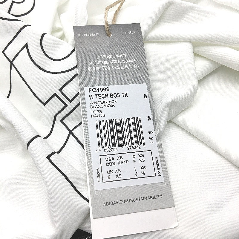 Adidas Badge of Sport White Extra Long Tech Tank Top Ladies Size XS NEW