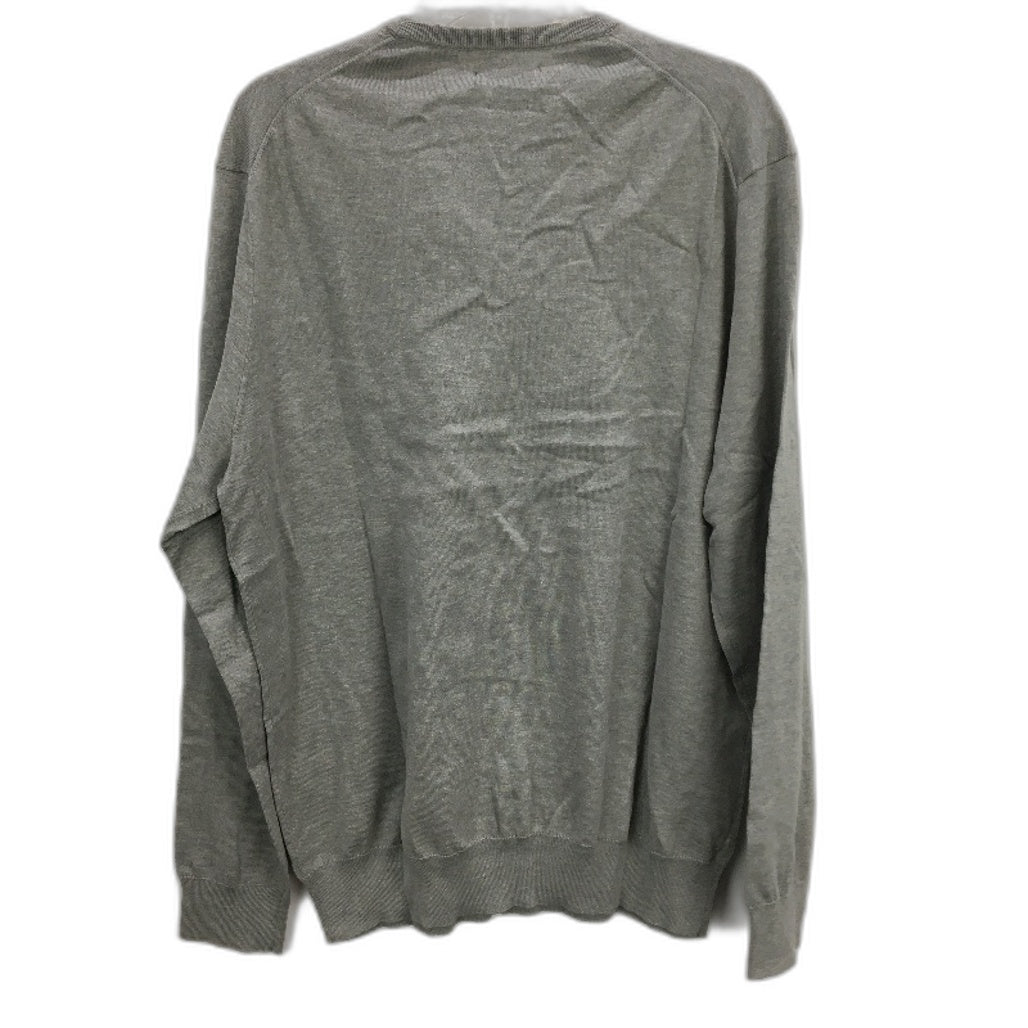 Polo Ralph Lauren Slim Fit Grey Pima Cotton V-Neck Sweater Mens Size XL NEW