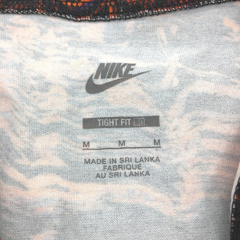 Nike Tight Fit Cropped Orange Black Marbled Tank Top Ladies Size Medium NEW