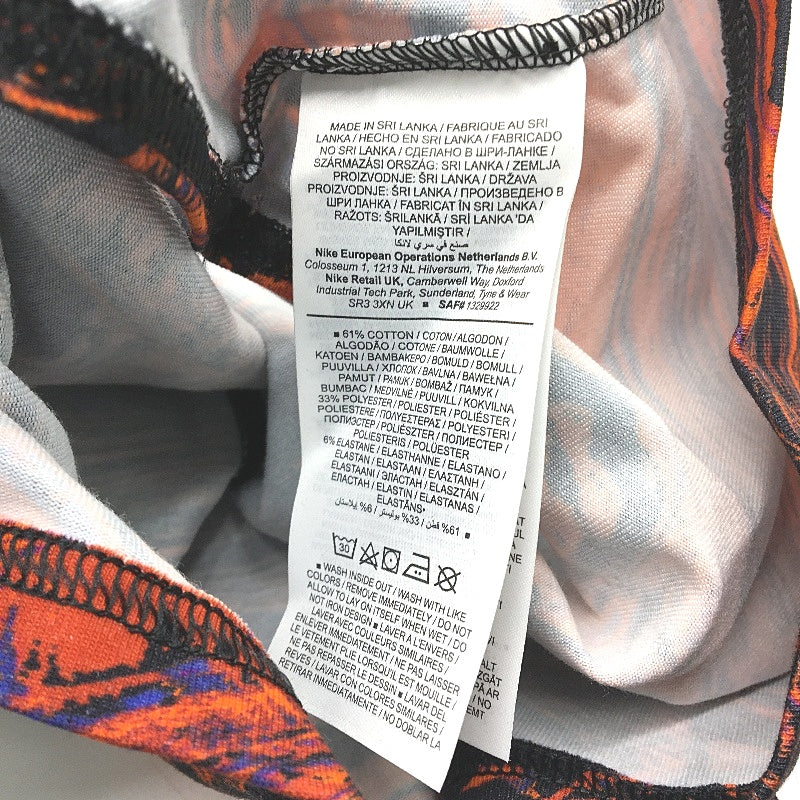 Nike Tight Fit Cropped Orange Black Marbled Tank Top Ladies Size Medium NEW