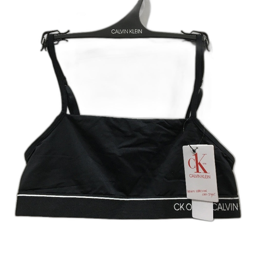 Calvin Klein CK One Micro Unlined Wirefree Black Bralette Ladies Size Small NEW