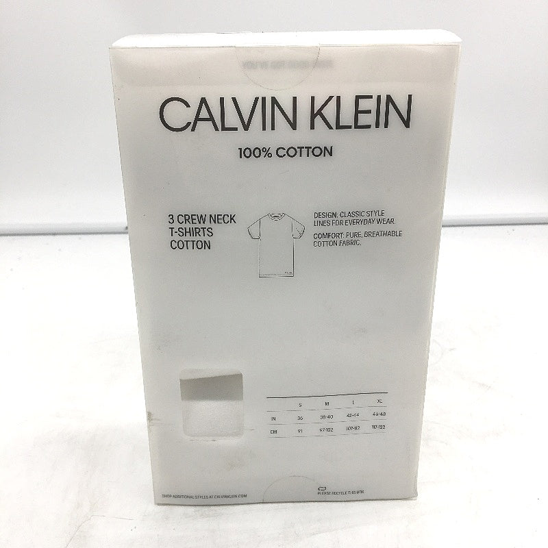 Calvin Klein 3pk 100% Cotton Classic Fit Crew Neck T-Shirts Mens Size Large NEW