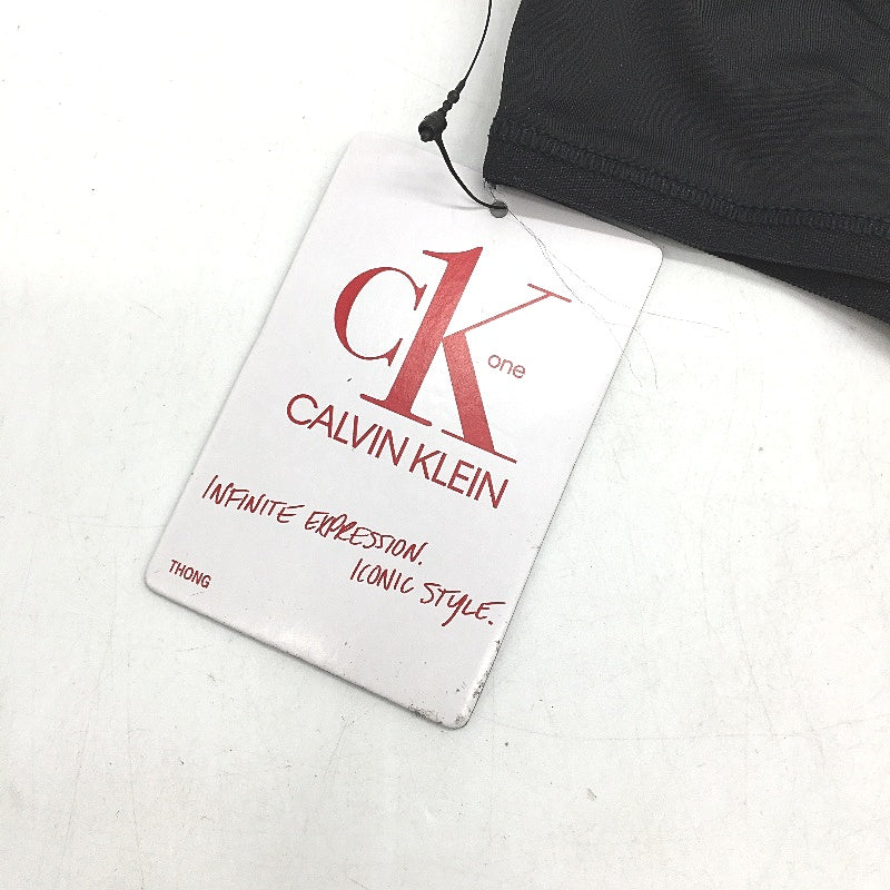 Calvin Klein CK One Microfibre High Waisted Black Thong Ladies Size Small NEW