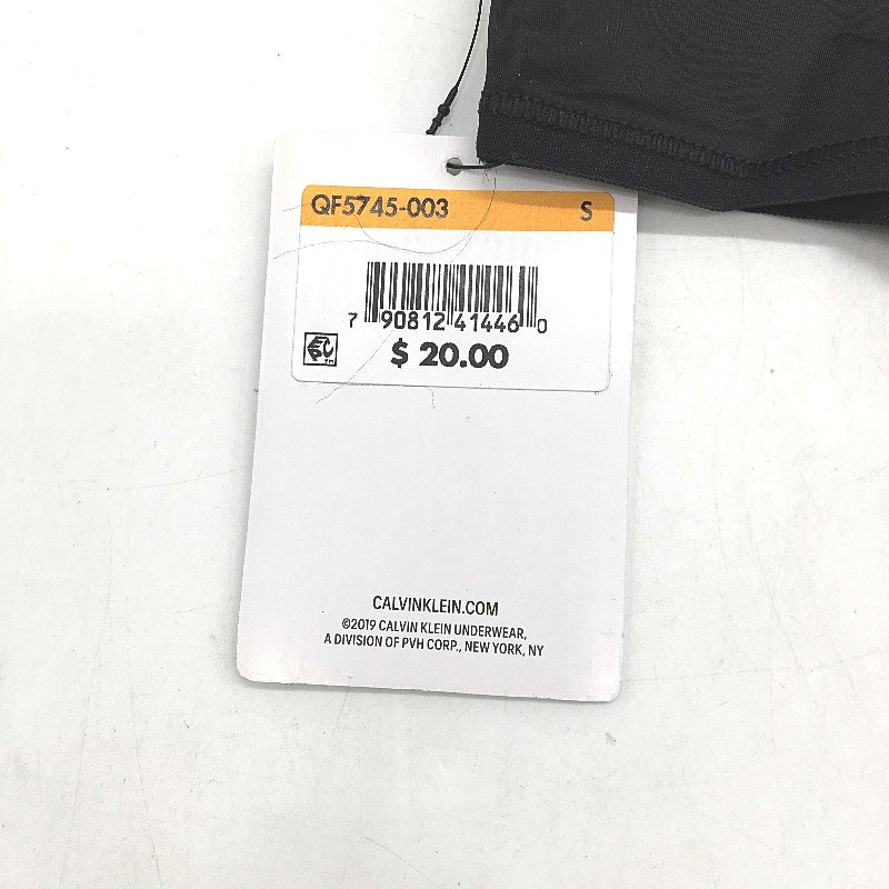 Calvin Klein CK One Microfibre High Waisted Black Thong Ladies Size Small NEW