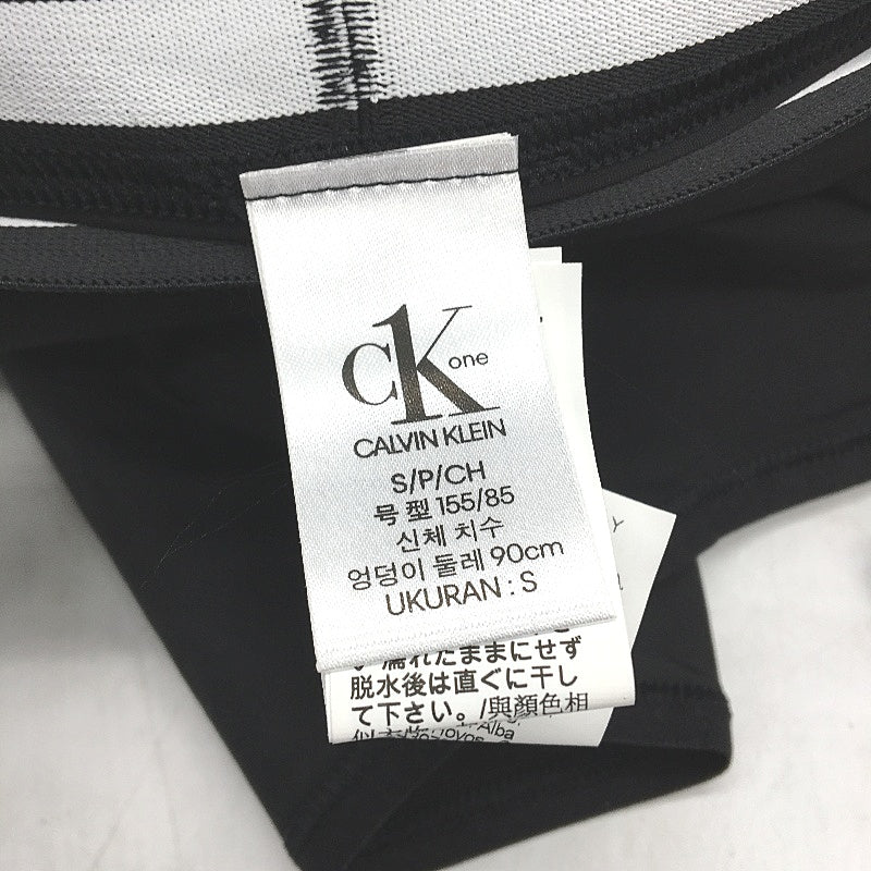 Calvin Klein CK One Microfibre High Waisted Black Thong Ladies Size Small NEW