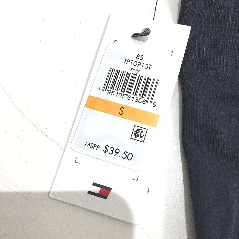 Tommy Hilfiger Sport Navy Colour Block Cropped T-Shirt Ladies Size Small NEW