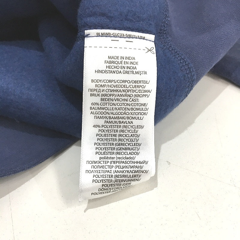 Ralph Lauren Polo Embroidered Logo Blue Pullover Hoodie Mens Size Small NEW