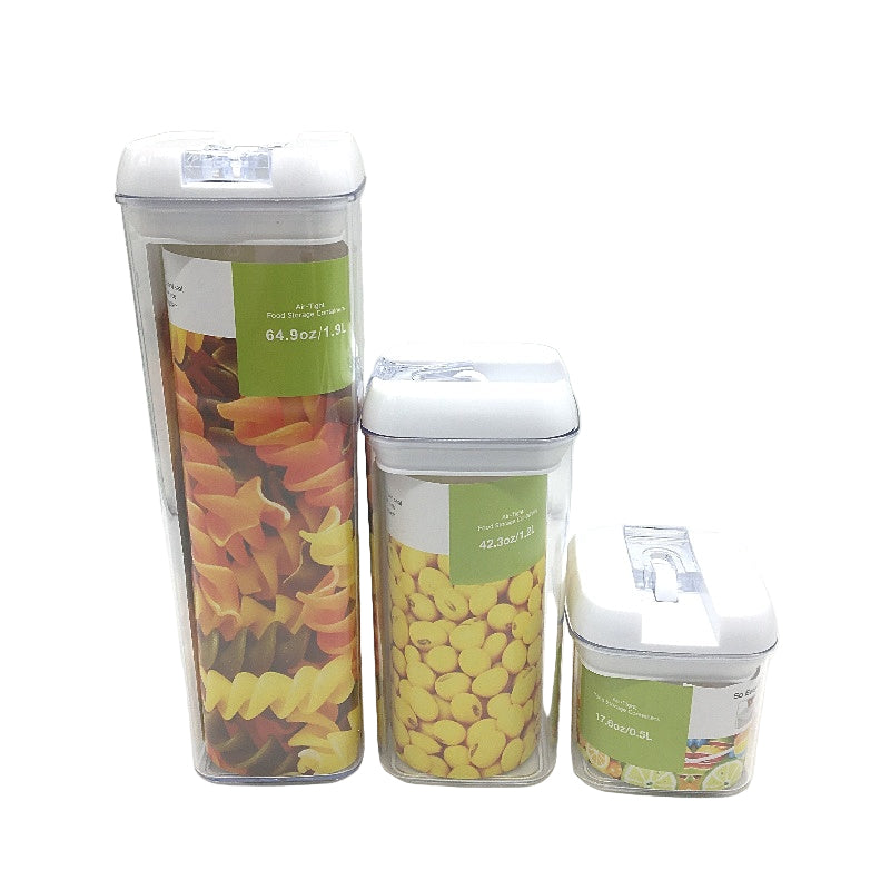 Cinimax 14 Pack Flip Lock White Lids Plastic Food Storage Containers NEW